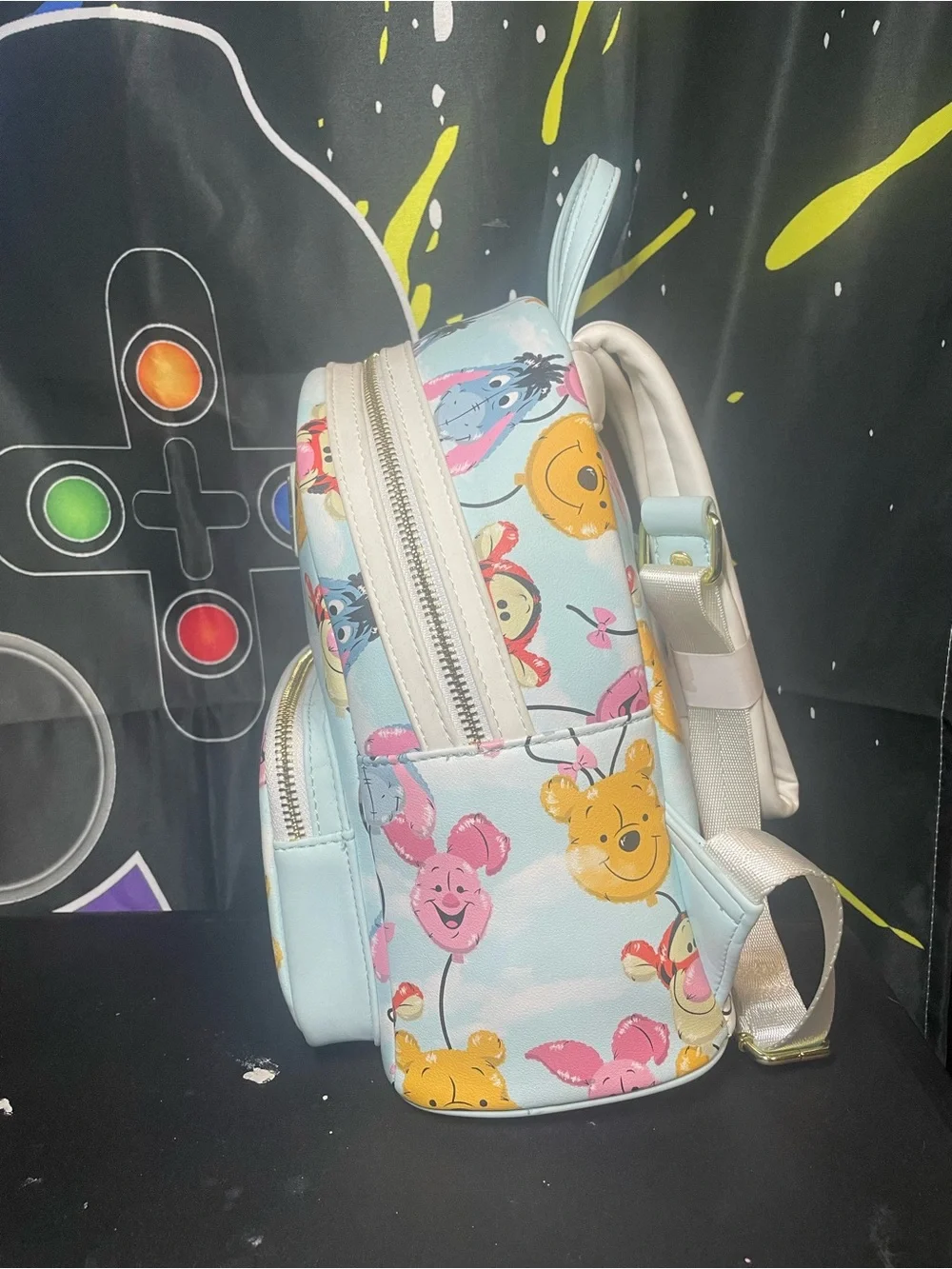 Disney x Loungefly Winnie the Pooh Balloon Mini Backpack - Light Blue - Picture 4 of 4